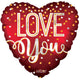 Love You Red Matte Heart 18" Foil