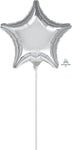 Silver Star 9" Air-fill Balloon (requires heat sealing)