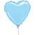 Pastel Blue Heart 4" Air-fill Balloon (requires heat sealing)