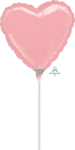 Pastel Pink Heart 4" Air-fill Balloon (requires heat sealing)