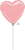 Pastel Pink Heart 4" Air-fill Balloon (requires heat sealing)