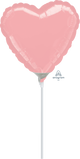 Pastel Pink Heart 4" Air-fill Balloon (requires heat sealing)