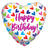 Birthday Hearts 9" Air-fill Balloon (requires heat sealing)