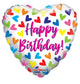 Birthday Hearts 4" Air-fill Balloon (requires heat sealing)