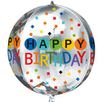 Birthday Confetti Sphere 15" Foil