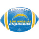 NFL Los Angeles Chargers Football Team Colors - FLAT 17" Foil Balloon