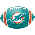 NFL Miami Dolphins Football Team Colors - FLAT 17" Foil Balloon