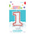 Red & White Number 1 Molded Candle
