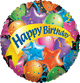 4" Festive Balloons Birthday
