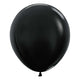Sempertex Metallic Black 18" Latex Balloons - 6pk