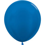 Sempertex Metallic Blue 18" Latex Balloons - 6pk