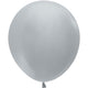 Sempertex Metallic Silver 18" Latex Balloons - 6pk