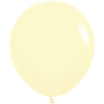 Sempertex Pastel Matte Yellow 18" Latex Balloons - 6pk