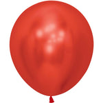 Sempertex Reflex Crystal Red 18" Latex Balloons - 6pk