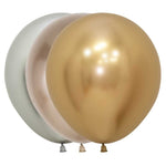 Sempertex Reflex Golden Luxury Assortment 18" Latex Balloons - 6pk