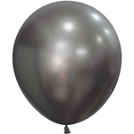 Sempertex Silk Midnight Grey 18" Latex Balloons - 6pk