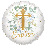 Baptism Cross 18" Foil