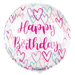 Birthday Hearts Gelliball 18"