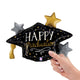 Satin Metallic Grad Hat (Air-Fill Only) 14" Foil Balloon