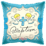Cute Angels Baptism Boy 18" Foil