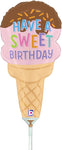 Sweet Birthday Ice Cream Cone 14" Balloon (requires heat-sealing)