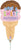 Sweet Birthday Ice Cream Cone 14" Balloon (requires heat-sealing)