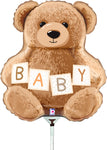 Baby Teddy Bear 14" Balloon (requires heat-sealing)
