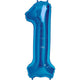 Number 1 - Kaleidoscope - Royal Blue 34" Foil
