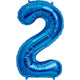 Number 2 - Kaleidoscope - Royal Blue 34" Foil