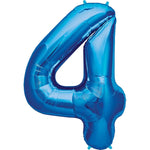 Number 4 - Kaleidoscope - Royal Blue 34" Foil