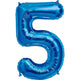 Number 5 - Kaleidoscope - Royal Blue 34" Foil