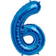 Number 6 - Kaleidoscope - Royal Blue 34" Foil