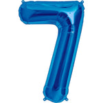Number 7 - Kaleidoscope - Royal Blue 34" Foil