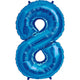 Number 8 - Kaleidoscope - Royal Blue 34" Foil