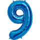 Number 9 - Kaleidoscope - Royal Blue 34" Foil