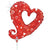 Chain Of Hearts - Tossed Hearts 14" Foil Balloon