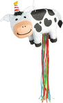 Birthday Cow 18" x 7.5" x 15" Pull-String Piñata (4 count)