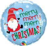 Merry Christmas Gnome 18" Balloon