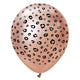 Kalisan Safari Leopard - Mirror Rose Gold W/ Black Ink 12″ Latex Balloons (25 count)