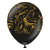 Nebula Print Black with Gold 12″ Kalisan Balloons (25 count)