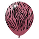 Kalisan Safari Tiger - Wild Berry W/ Black Ink 12″ Latex Balloons (25 count)