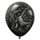 Kalisan Space Nebula - Black W/ Silver Ink 12" Latex Balloons