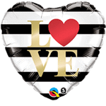 Love Horizontal Stripes 18" Balloon