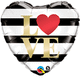 Love Horizontal Stripes 18" Balloon