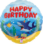 Birthday Ocean Party 9" Air-fill Balloon (requires heat sealing)