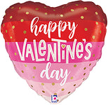 Satin Stripes Valentine 9" Air-fill Balloon (requires heat sealing)