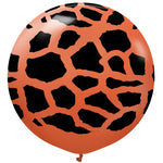 Kalisan Safari Giraffe - Rust Orange W/ Black Ink 24" - 1 Pack Latex Balloon