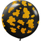 Kalisan Safari Cow - Black W/ Gold Ink 24" - 1 Pack Latex Balloon