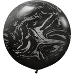 Kalisan Space Nebula - Black W/ Silver Ink 24" - 1 Pack Latex Balloon