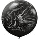 Kalisan Space Nebula - Black W/ Silver Ink 24" Latex Balloon